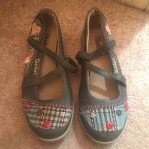 Skechers Women's Realty Check Mary Jane Shoes Hook And Loop 21778